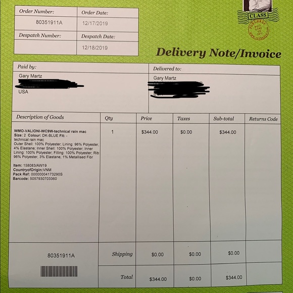 Ted Baker Valioni rain tech navy blue jacket - Picture 8 of 11